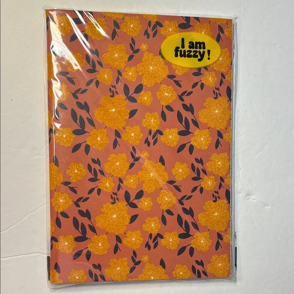Floral Patterned Notebook with Orange Flowers